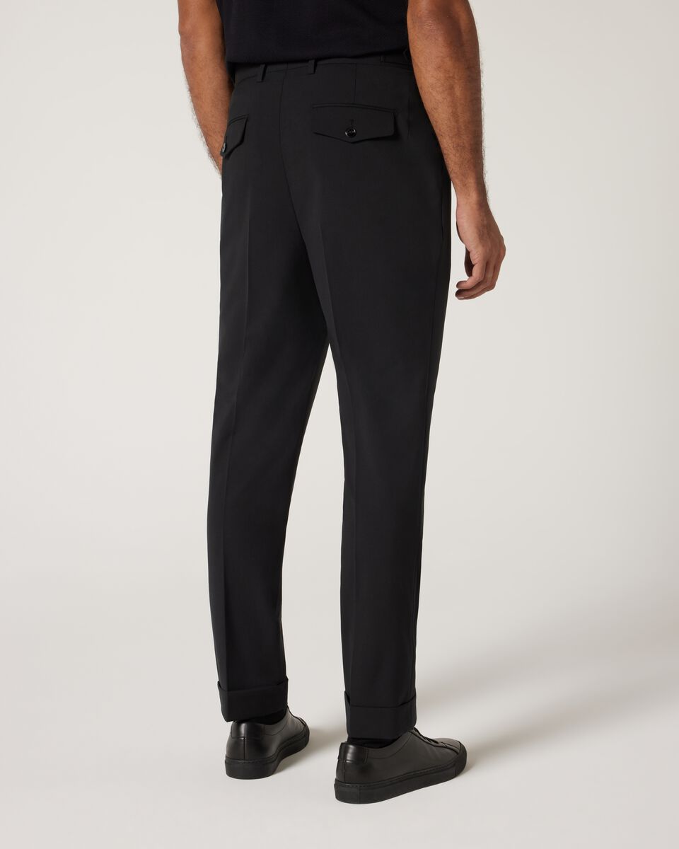 Wool Gurkha Fashion Pant, Black, hi-res
